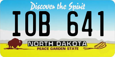 ND license plate IOB641
