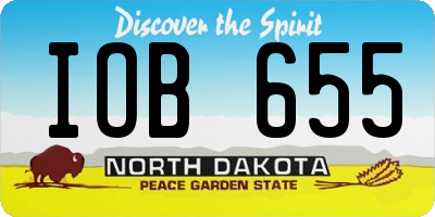 ND license plate IOB655