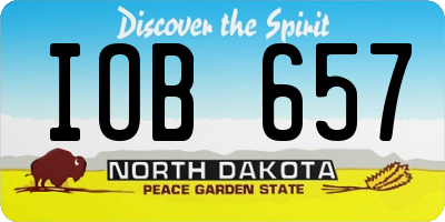 ND license plate IOB657