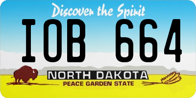 ND license plate IOB664