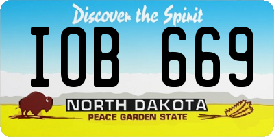 ND license plate IOB669