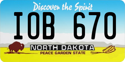 ND license plate IOB670