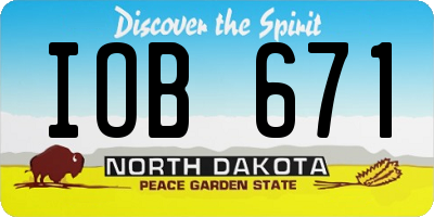 ND license plate IOB671
