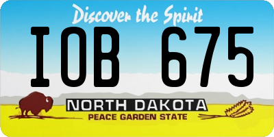 ND license plate IOB675