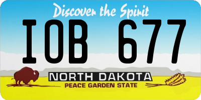 ND license plate IOB677