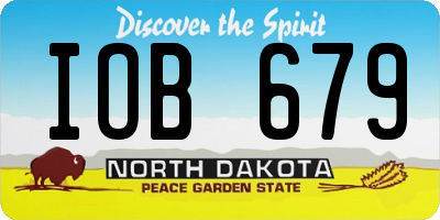 ND license plate IOB679
