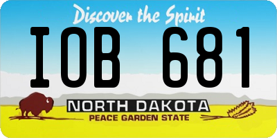 ND license plate IOB681