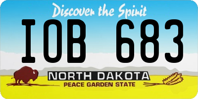 ND license plate IOB683