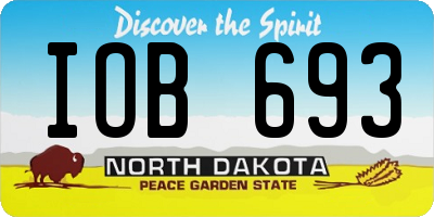 ND license plate IOB693