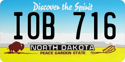 ND license plate IOB716