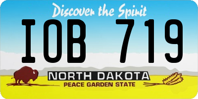 ND license plate IOB719