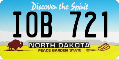 ND license plate IOB721