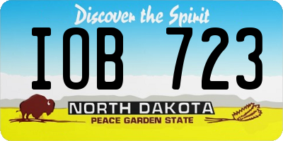ND license plate IOB723