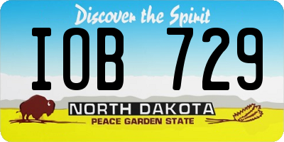 ND license plate IOB729