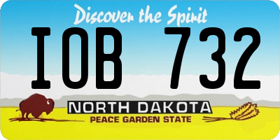 ND license plate IOB732