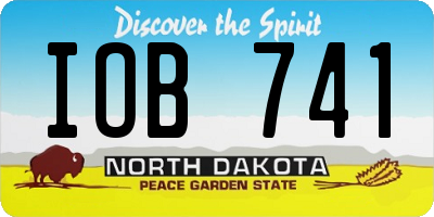ND license plate IOB741