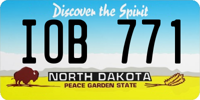 ND license plate IOB771