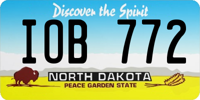 ND license plate IOB772
