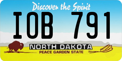 ND license plate IOB791