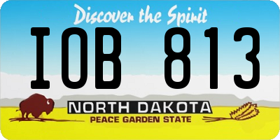 ND license plate IOB813