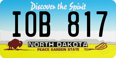 ND license plate IOB817