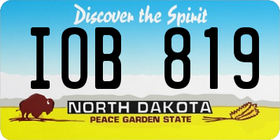 ND license plate IOB819