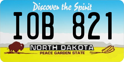 ND license plate IOB821