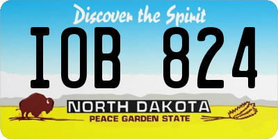 ND license plate IOB824