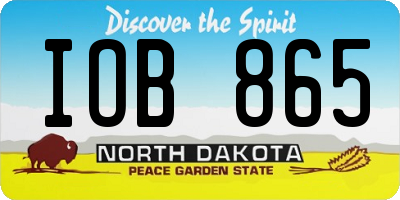 ND license plate IOB865