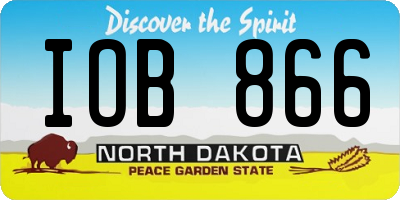 ND license plate IOB866