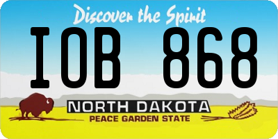 ND license plate IOB868