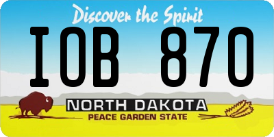 ND license plate IOB870
