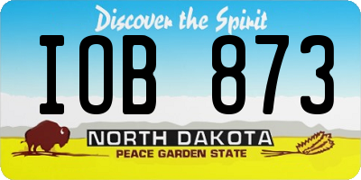 ND license plate IOB873