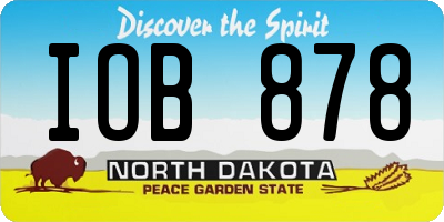 ND license plate IOB878