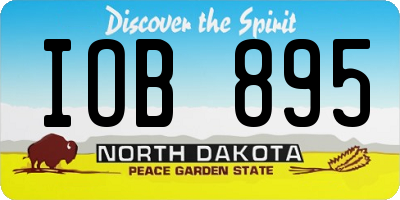 ND license plate IOB895
