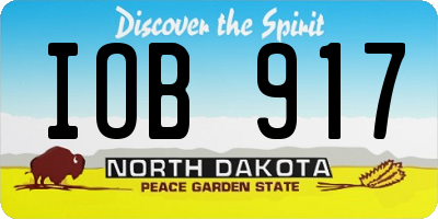ND license plate IOB917