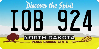 ND license plate IOB924