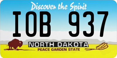 ND license plate IOB937