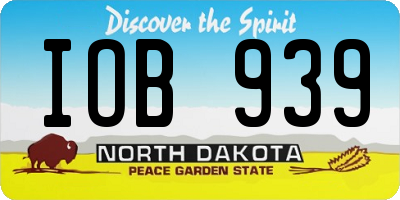ND license plate IOB939