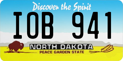 ND license plate IOB941