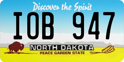 ND license plate IOB947