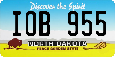 ND license plate IOB955
