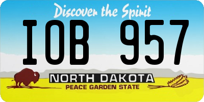 ND license plate IOB957