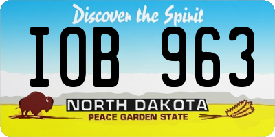 ND license plate IOB963