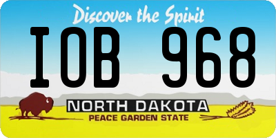 ND license plate IOB968
