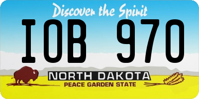 ND license plate IOB970