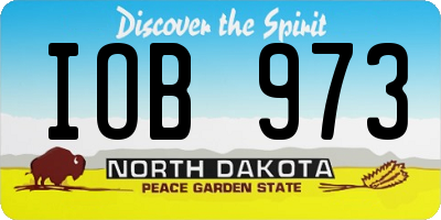 ND license plate IOB973