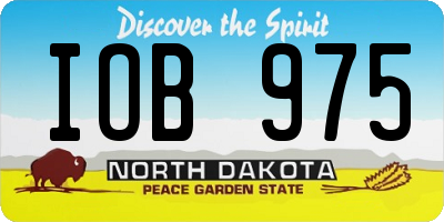 ND license plate IOB975
