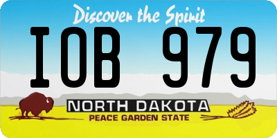 ND license plate IOB979