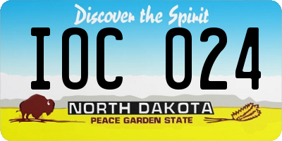 ND license plate IOC024
